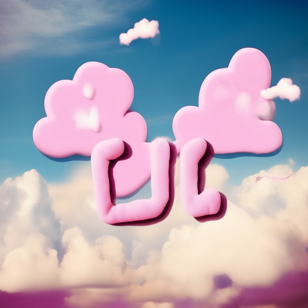 Clouds shaped like fingers, pinky and thumb showing I love you.