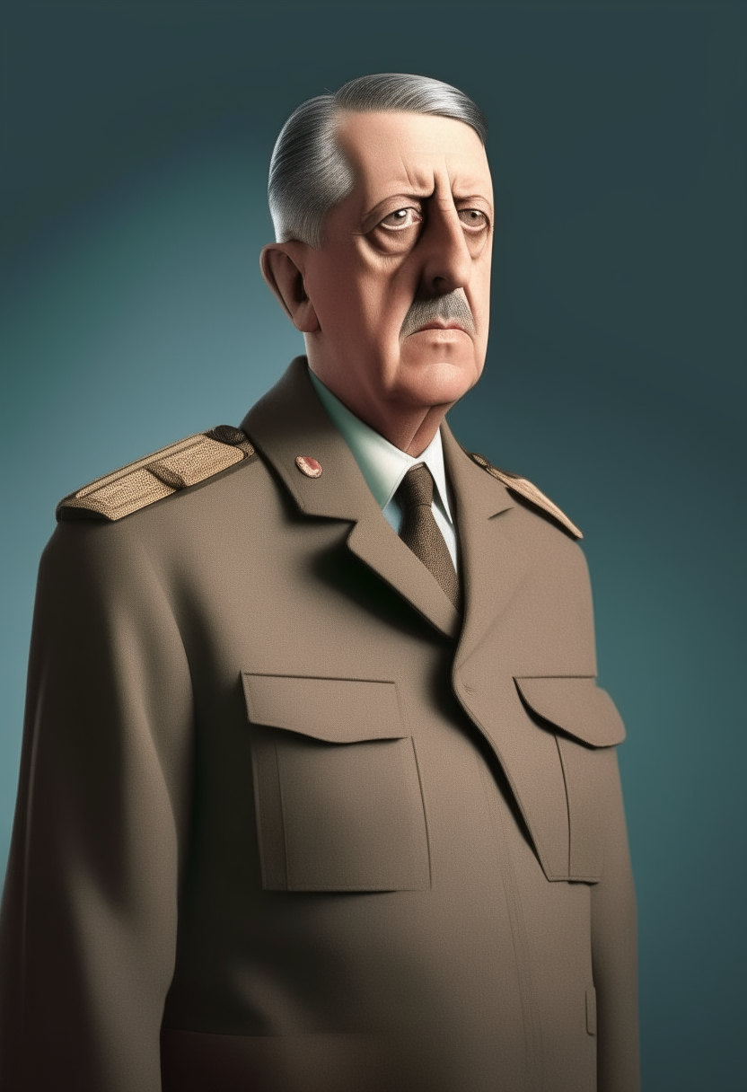 a realistic portrait of Charles de Gaulle standing facing forward, in 9:16 aspect ratio, high resolution