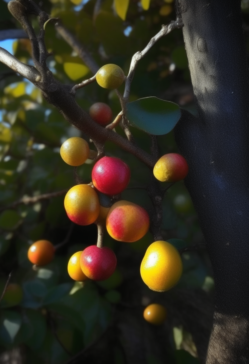 nature with mystical fruits everywhere 