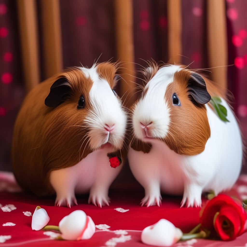 two guinea pigs on valentines day

