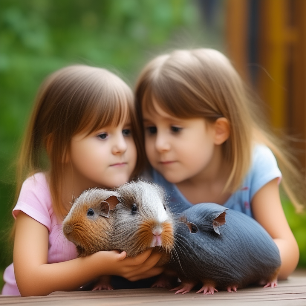 children with guinea pigs




