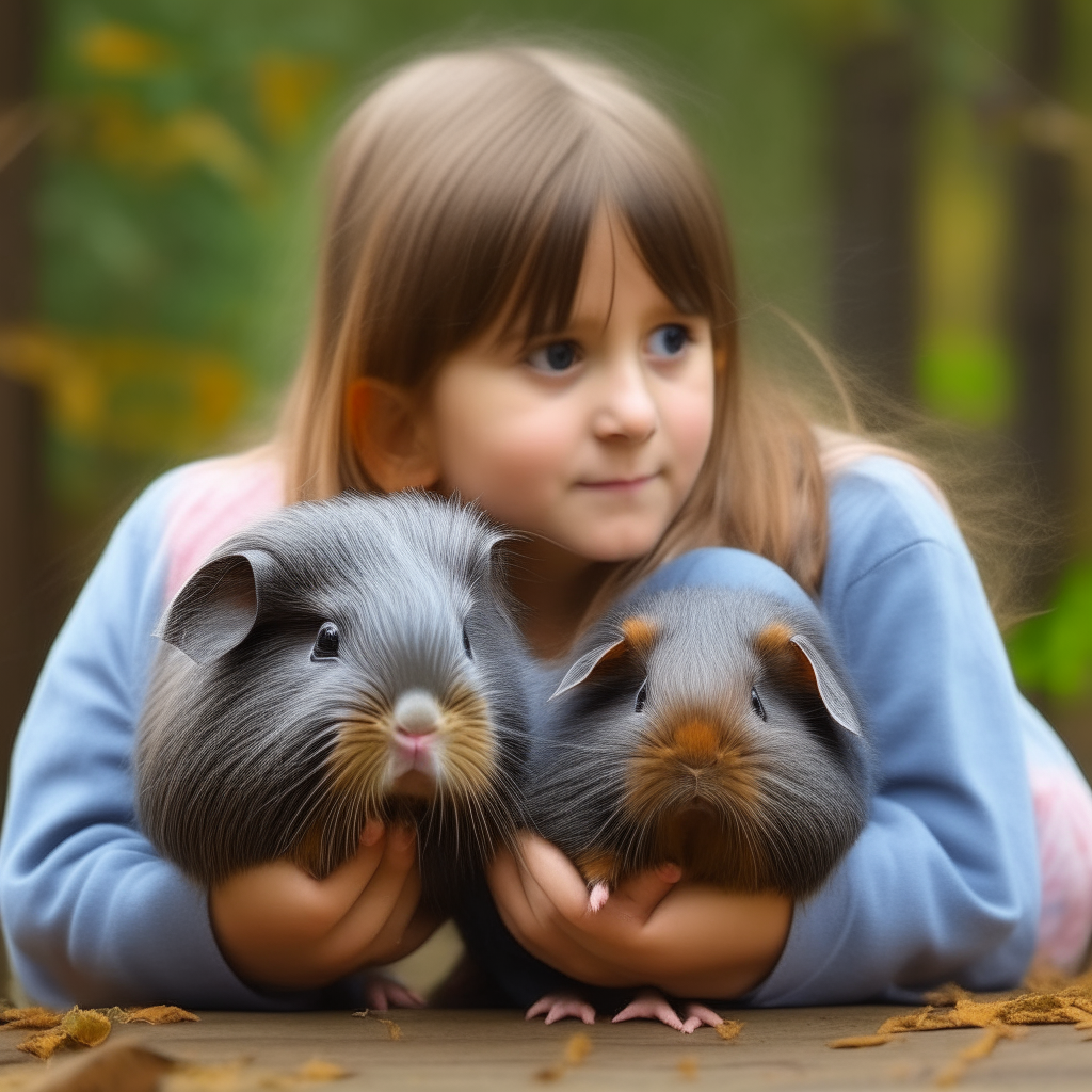 children with guinea pigs





