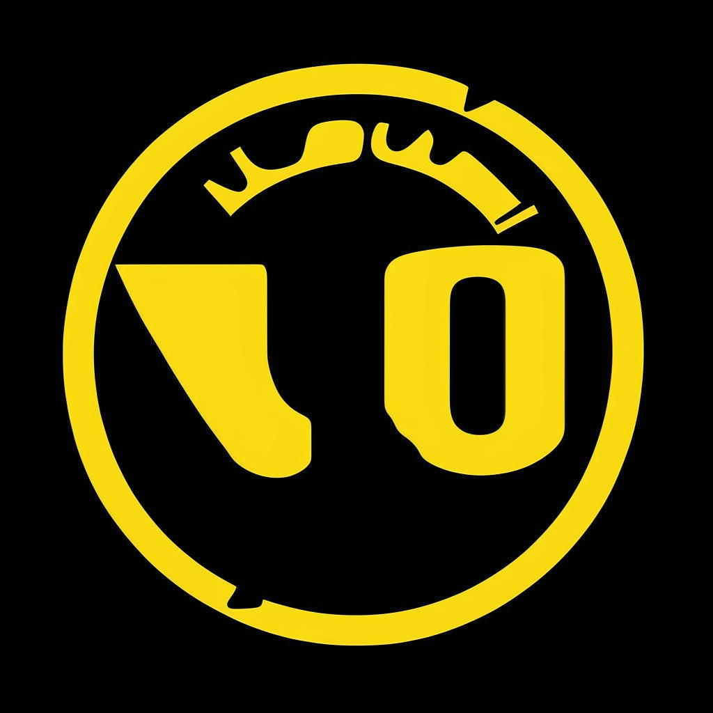 A yellow and black symbol with the text 'N.U.C.21' in white on a plain black background