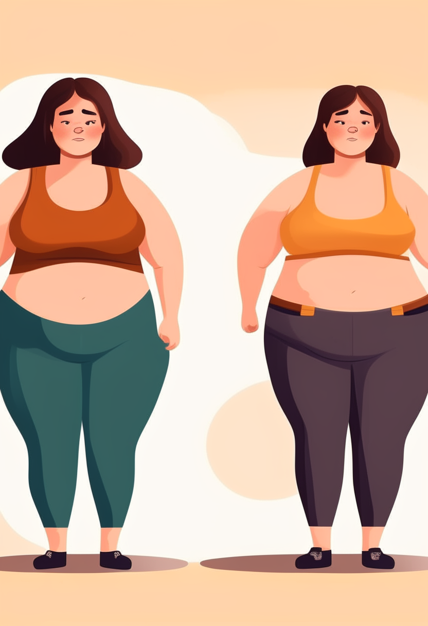 fat person losing weight 
