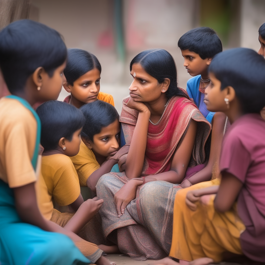 indian mother and 10 aged child conversation