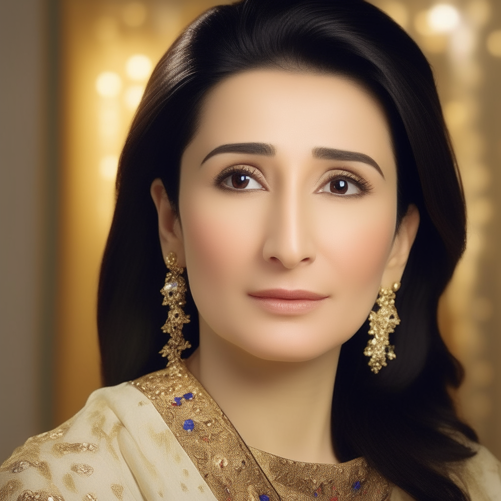 Create a video of Dr. Shaista Lodhi, a beautiful and elegant psychiatrist specializing in hypnotism. She has a fair complexion and is adorned with various jewel stones and traditional Indian attire. Her confidence and optimism radiate an aura of pride. Use a combination of AI-generated images and stock media to create a stunning visual representation of Dr. Lodhi's physical appearance. Incorporate subtle animations and transitions to enhance the overall aesthetic. Ensure the video is engaging and visually appealing, capturing the essence of Dr. Lodhi's beauty and intelligence.