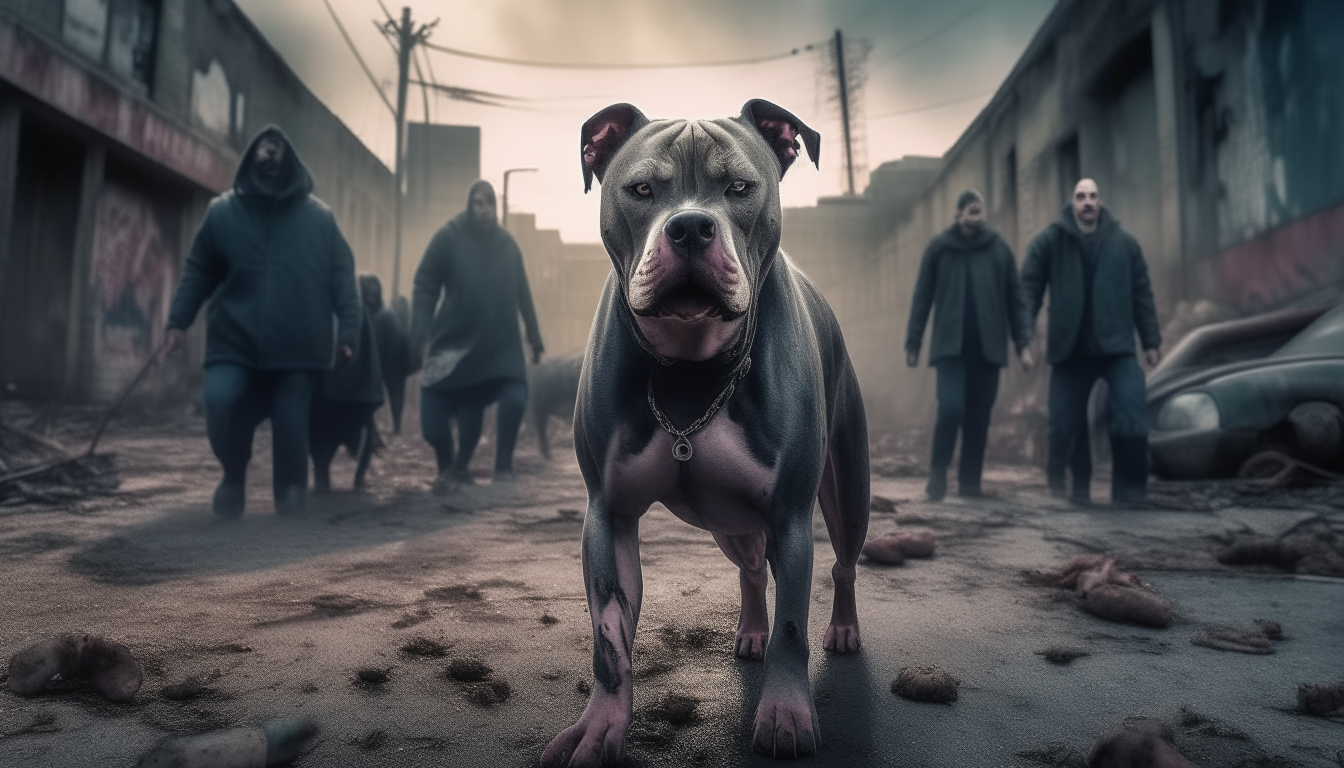 rainforest
  “A bizarrely hyper-realistic depiction of a horde of zombies walking with a large zombie pitbull in a terrifying abandoned city.  In the blurred background there is an abandoned building.  Abandoned cars on the side of a quiet road, low light, high detail, 8K"