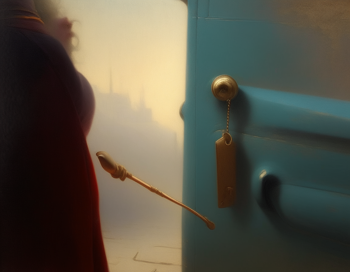 a close-up of a bloody hook hanging from the car door handle