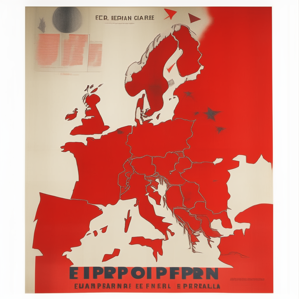 Affiche de film avec en arrière-plan le drapeau européen et en premier plan le texte 'UE Confidential' en rouge