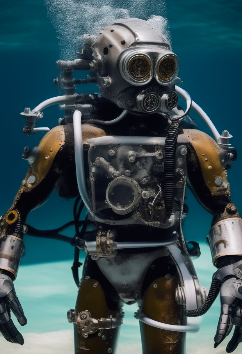 a diver who transforms into a robot