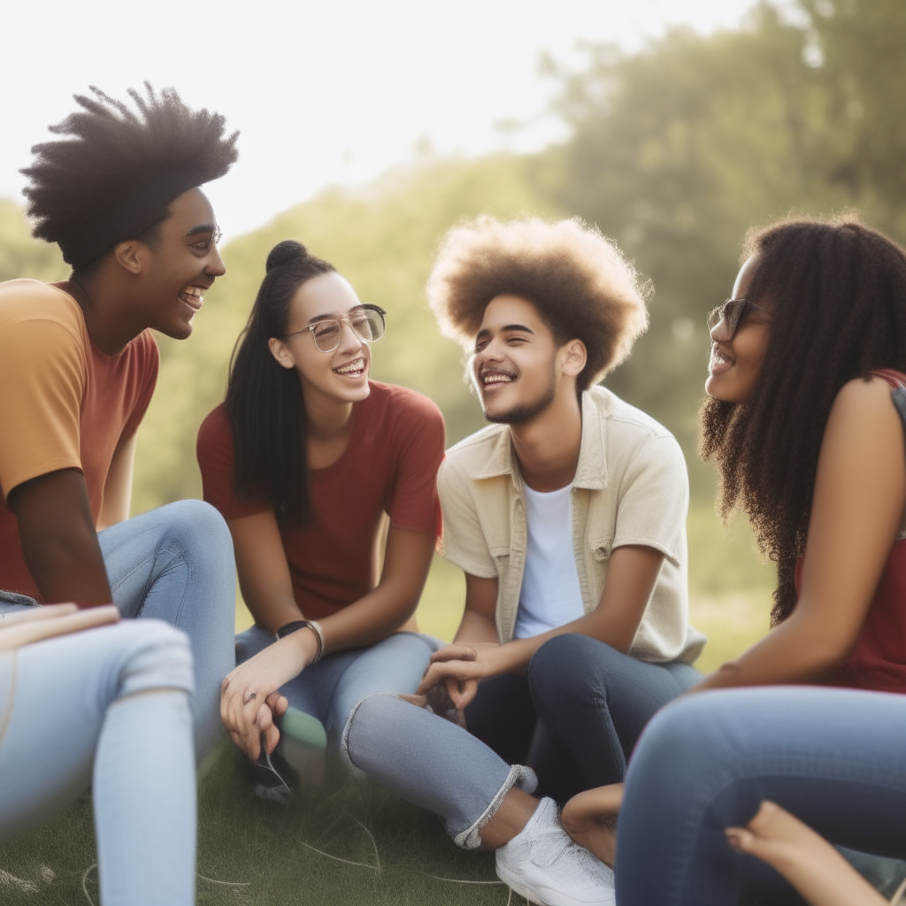 a group of friends enjoying activities together outdoors, suitable for use in a promotional video