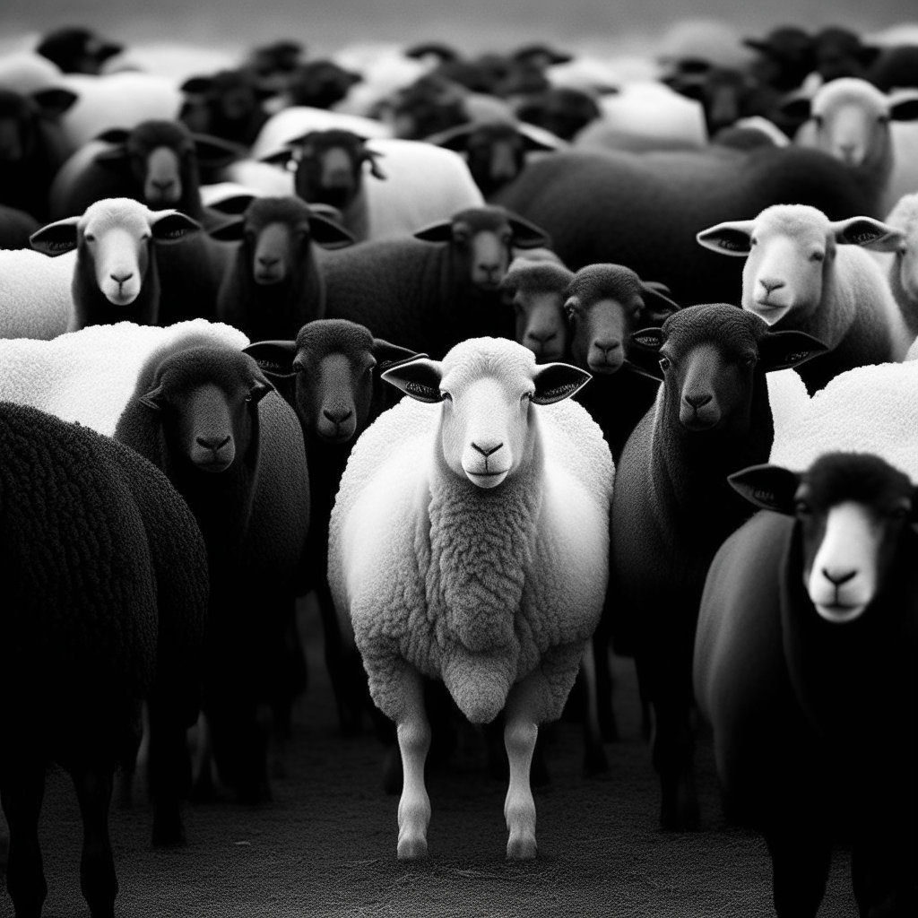 the only black sheep among the white sheep