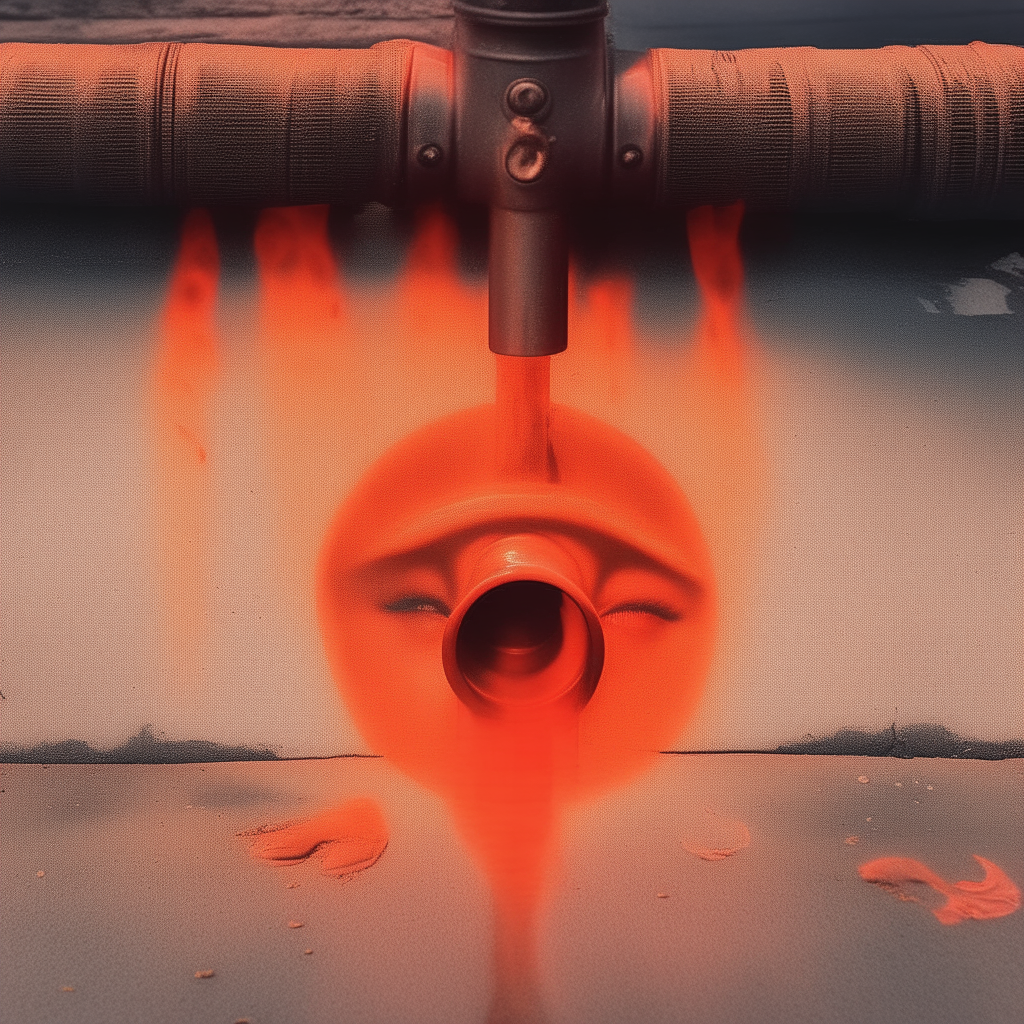 album art featuring a woman covering her face from image 3 in front of the dancing fire hydrant from image 1 against a city backdrop