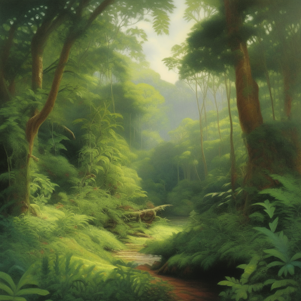 A lush forest landscape evokes abundance and life