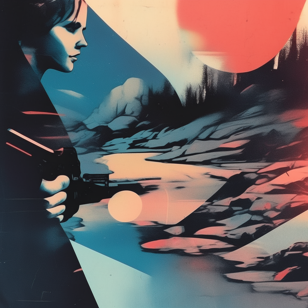 Album cover for an indie rock band, featuring a landscape scene in cool tones