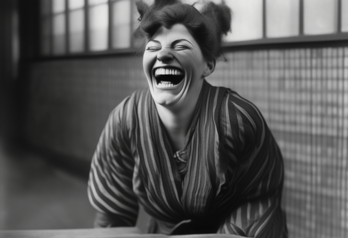 Laughing woman lunatic asylum 