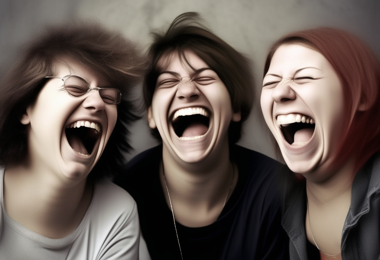 lunatic people laughing