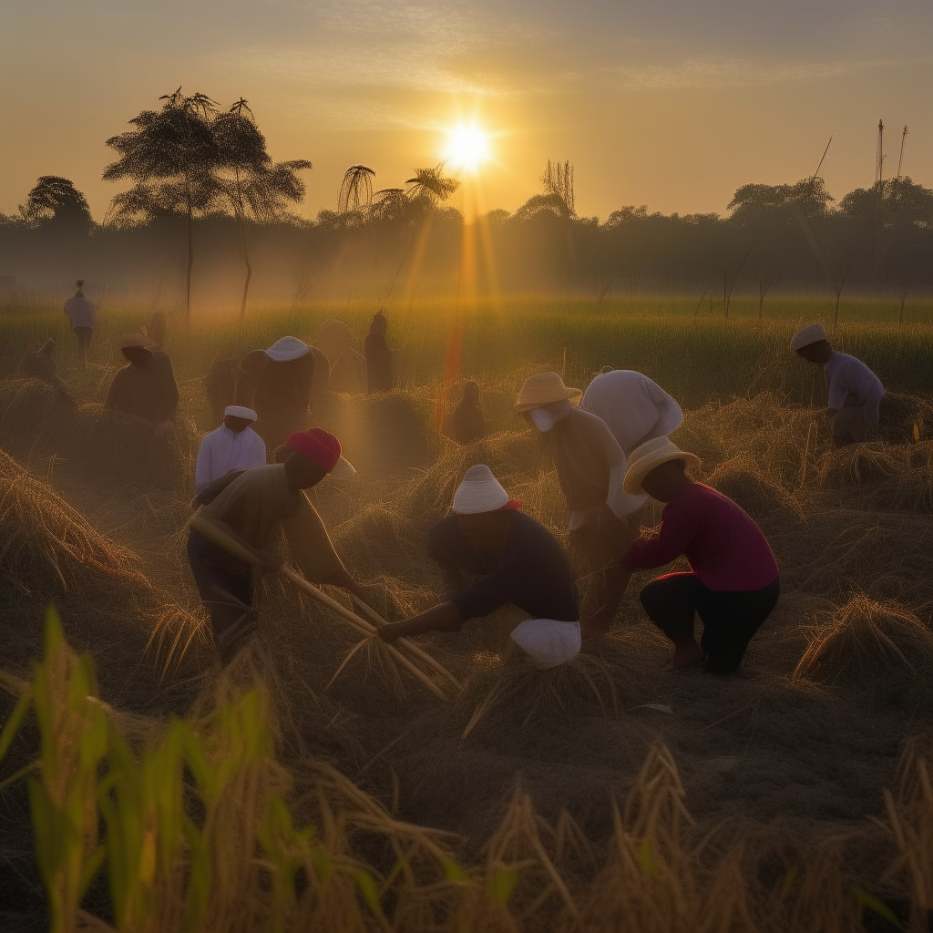 As the sun rises, people work together to build a school, carrying on traditions of their ancestors while cultivating new growth for future generations