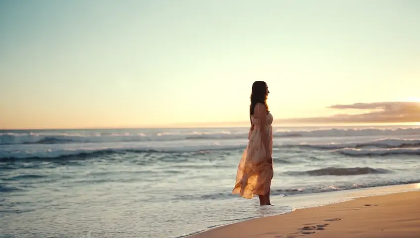 beatiful woman at beach