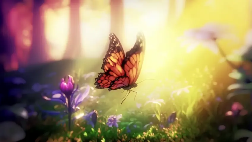 butterfly effect enchanted memories in the background of exotic 5d whimsical of beauty