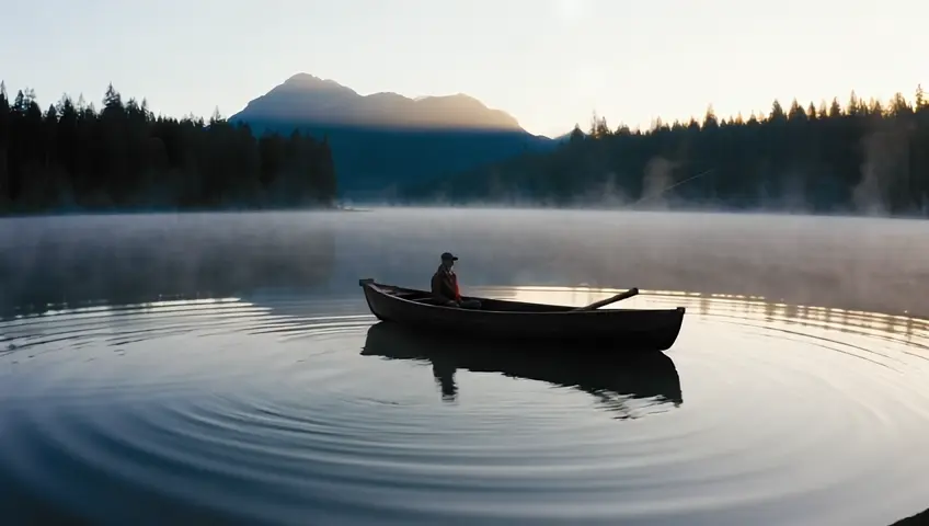 old man fishing