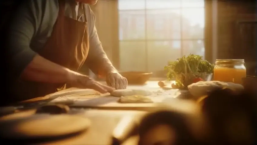 NONNA HACIENDO LOS FIDEOS SPAGHETTI ITALIANOS AMASANDO CON HARINA HUEVO ;CORTANDO LOS FIDEOS