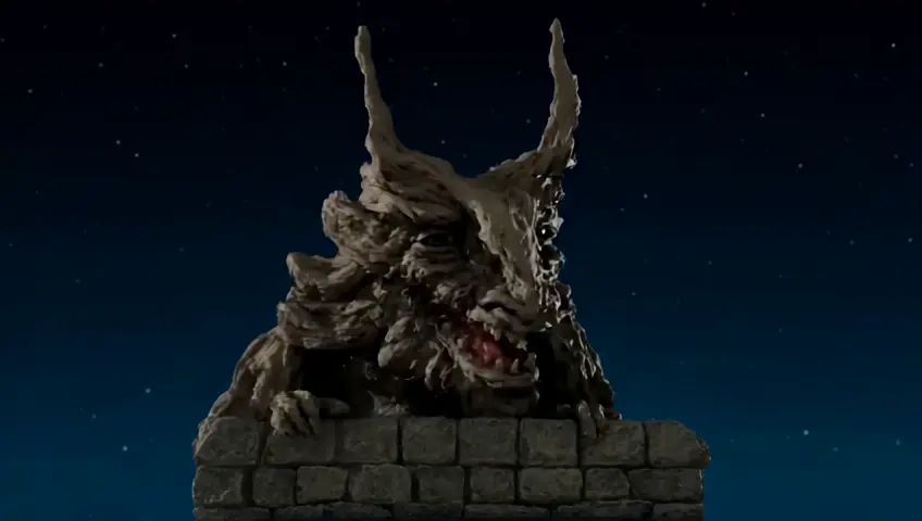 stop motion gargoyle speaking