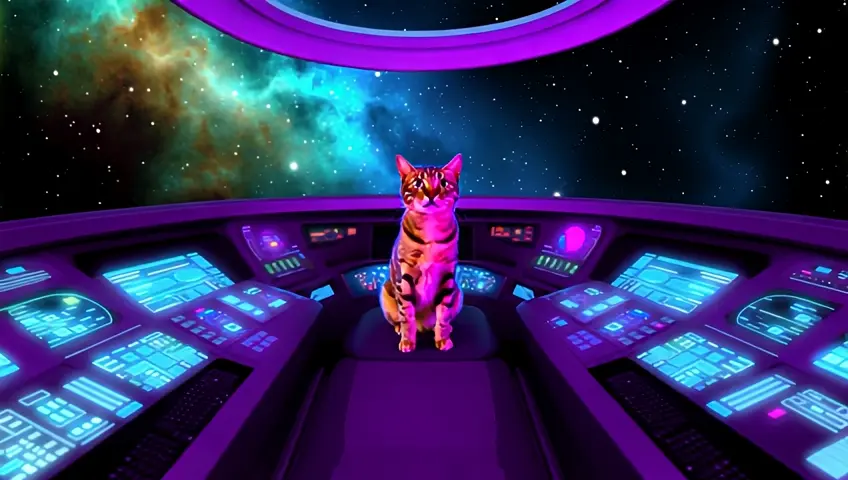 cat in space ship