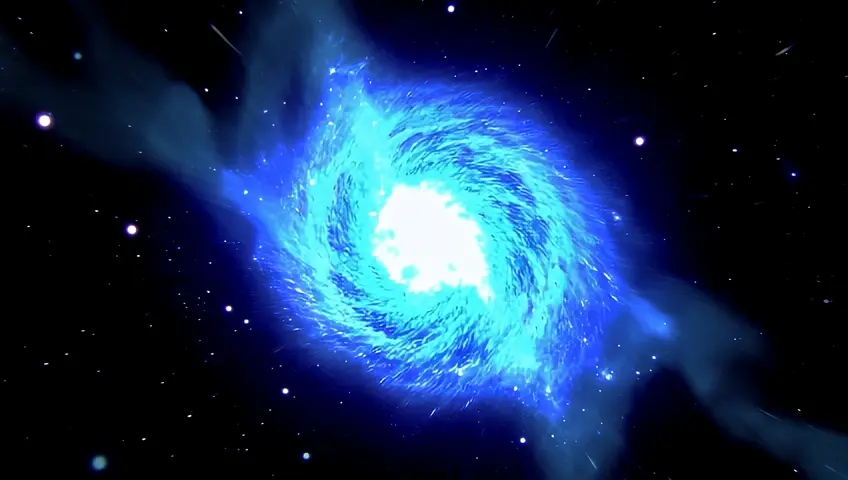 A quasar blueshifting