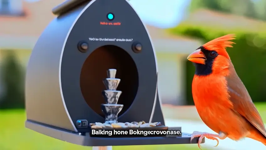 First Second: A vibrant cardinal approaches a birdhouse in a sunny suburban backyard. The birdhouse has a modern design with a small speaker and LED lights.


2. Second Second: As the bird lands, the birdhouse speaks:
“Hello there, beautiful! Food is ready for you.” The lights glow softly, signaling warmth and comfort.


3. Third Second: Inside, the birdhouse offers a rotating tray with seeds and a mini water fountain.


4. Fourth Second: The cardinal eats happily, and a notification pops up on a phone inside the house: "Your bird visitor is enjoying the feast!"


5. Fifth Second: Bold text appears:
"Talking Birdhouse: Bringing Birds Closer to You!"




---

Why It Will Go Viral in the U.S.:

1. Tech Integration: Americans love smart devices, especially those connected to their phones.


2. Engagement Factor: A talking birdhouse creates a fun and unique interaction, sparking curiosity.


3. Relatability: Backyard birdwatching is a common hobby in the U.S., making the video appealing to a wide audience.


4. Wow Factor: Combining technology, nature, and humor is a surefire way to grab attention.