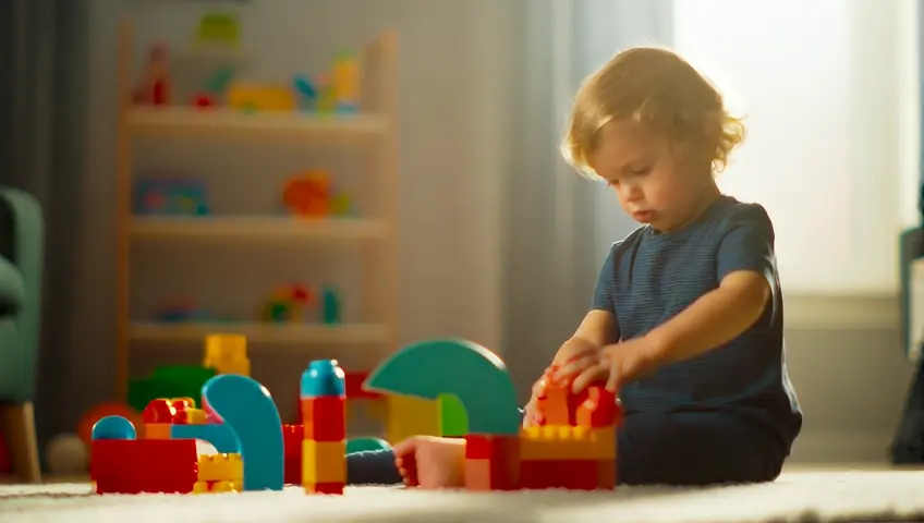 childrens plaing with toys
