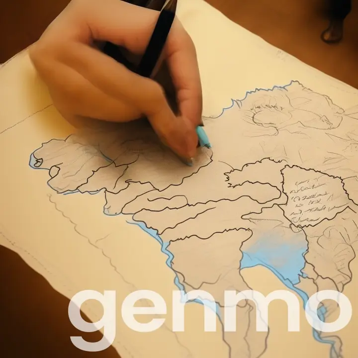 Draw a map of iraq  by hand