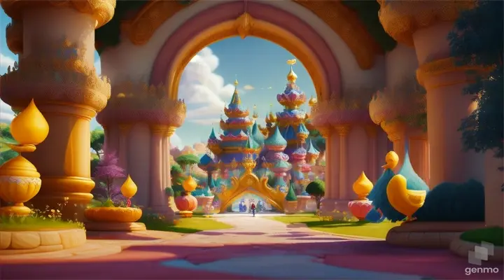 /imagine prompt: 3D animation, personality: [Illustrate Uplifting Cartoon characters engaging in fun activities A prosperous kingdom flourishing under the king's rule. It should feel otherworldly and magical.] unreal engine, hyper real --q 2 --v 5.2 --ar 16:9