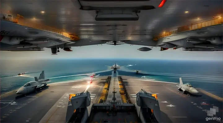 "Immerse yourself in the controlled chaos of the Fujian aircraft carrier's flight deck, where the swift deployment of fighter jets underscores China's determination to uphold maritime security."














//The Fujian aircraft carrier china //realistic 16:9