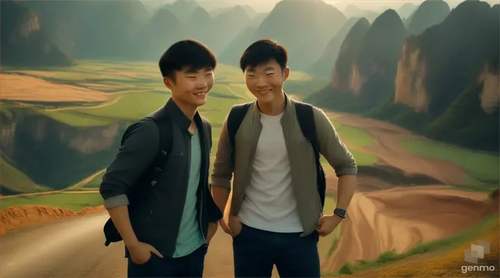 Chen and Lee (young man)are two best friends who have spent most of their lives adventuring together(china)with video 16:9