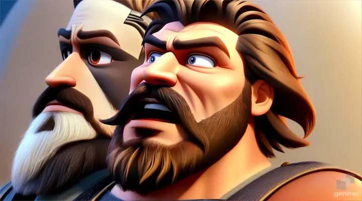 a man with a beard and a beardcut in a scene from the animated movie