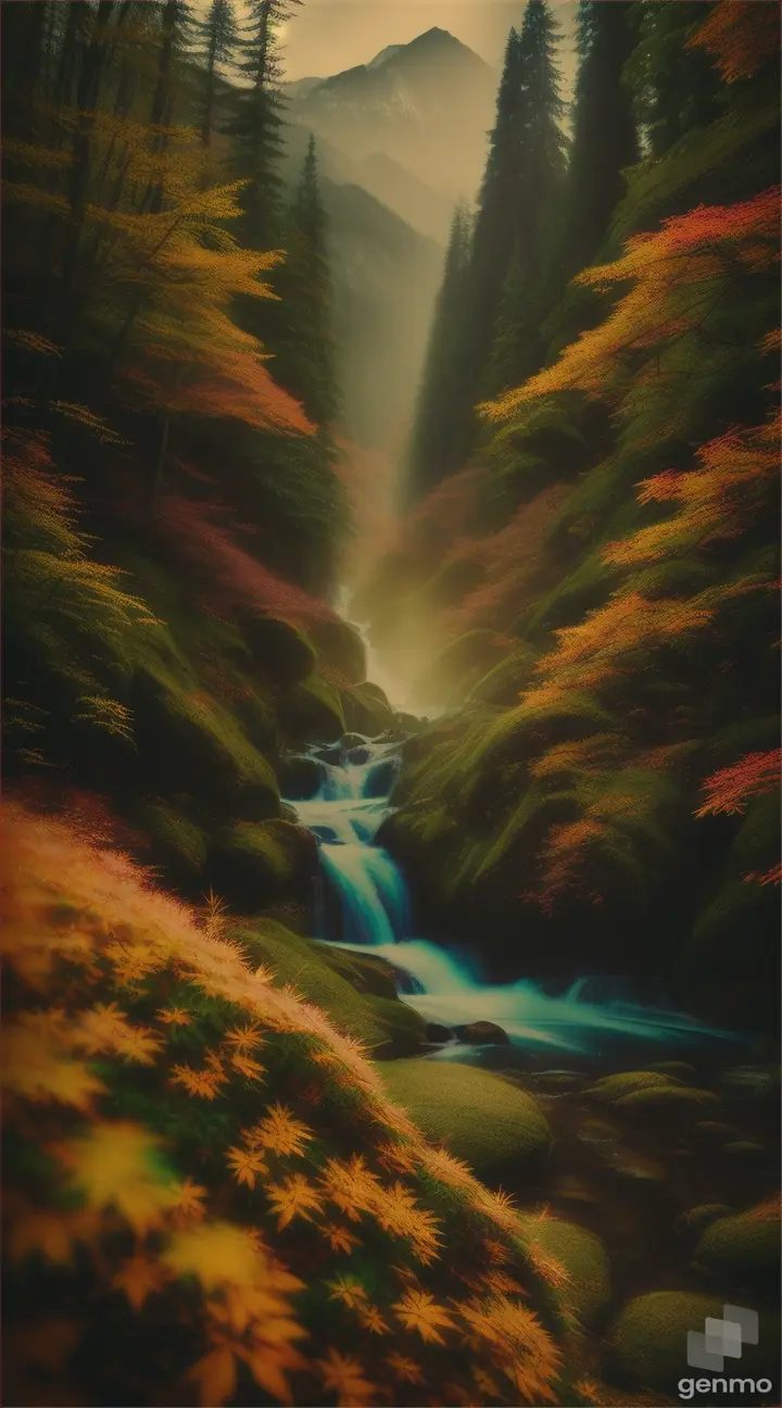 forest, mountains in the background, Miki Asai Macro photography, close-up, hyper detailed, trending on artstation, sharp focus, studio photo, intricate details, highly detailed, by greg rutkowski 8k 9/16