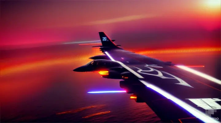 "Glowing Runway: Explore the Mesmerizing Scene of Jets Departing After Sunset"
//FCAS JET GEN 5 EUROPA 16:9