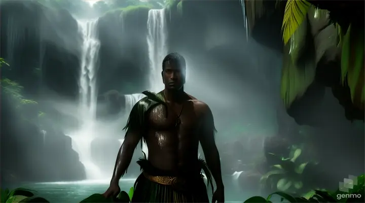 Junet, a city man, arrived at the edge of the waterfall, he felt that something was lurking behind the curtain of the waterfall. (Indonesia) with video 16:9