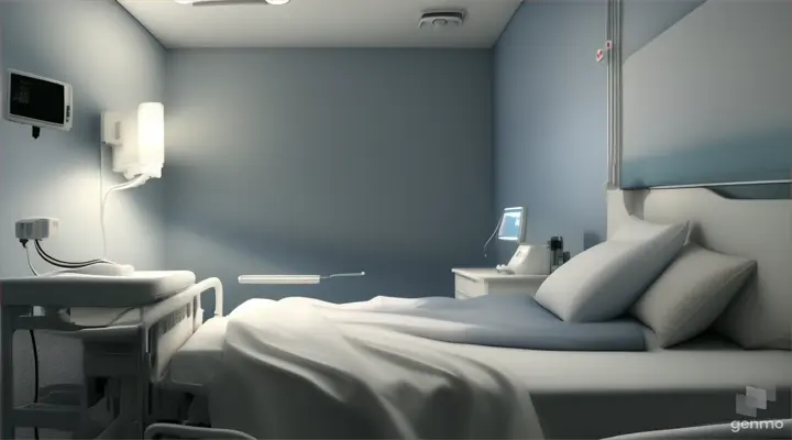 In the white hospital room, I feel the breath of death coming closer and closer.

3d style animation 16:9 