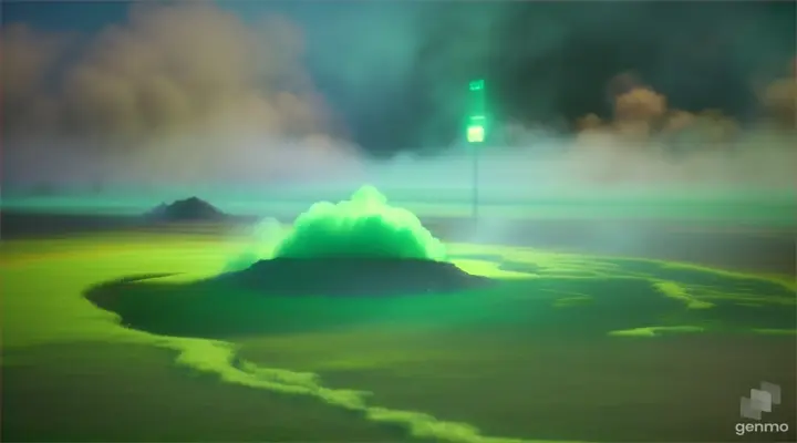 Smoke on ground green screen motion graphics