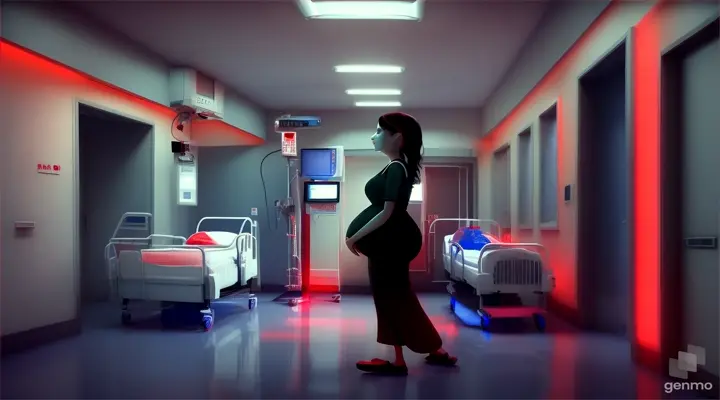 make an animated video of  the pregnant lady who  became very ill 