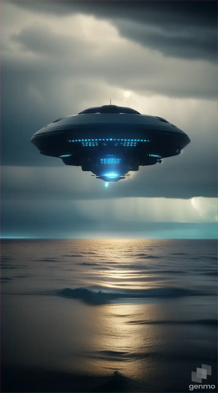 Ufo over the sea