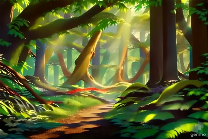  "In the heart of this magical forest, four friends lived together in harmony, each with their own unique traits and personalities."