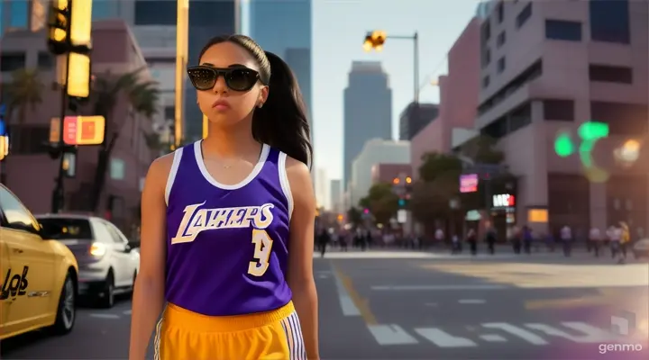 Girl laker jersey custom walk