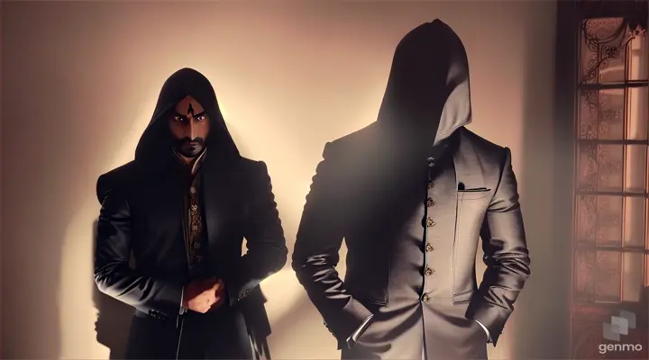 Rahul asked in a loud voice out of fear, "Who are you?" But the person remained silent. Rahul asked again, "Are you Dracula?"