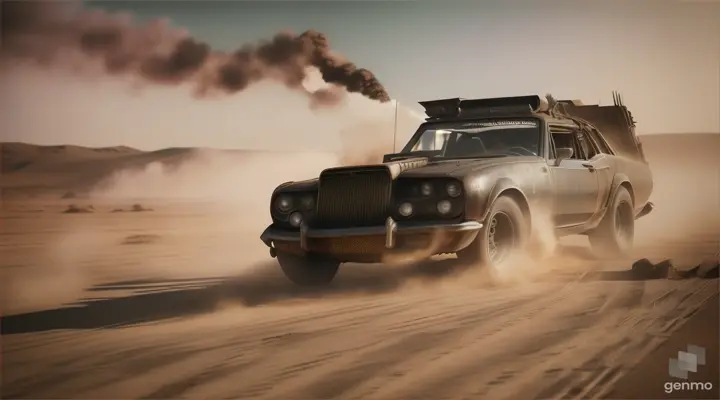 Ground dust smoke blowing on alpha background