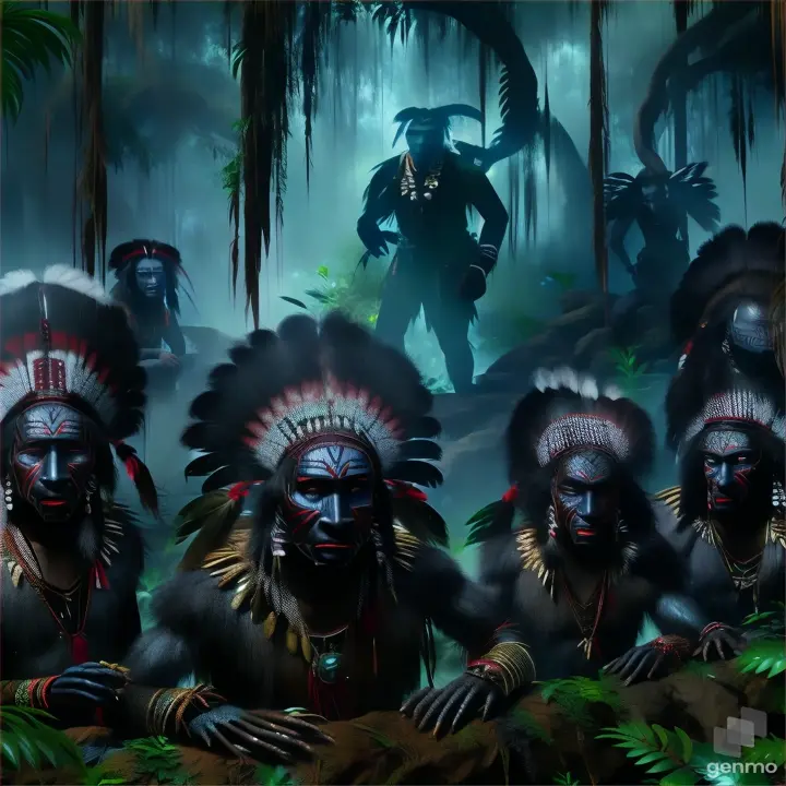 a group of native americans in the jungle