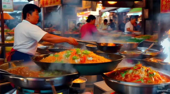 Thai food cooking