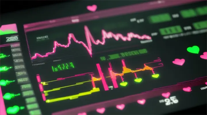 A heart rate monitor showing a spike in heart rate.
